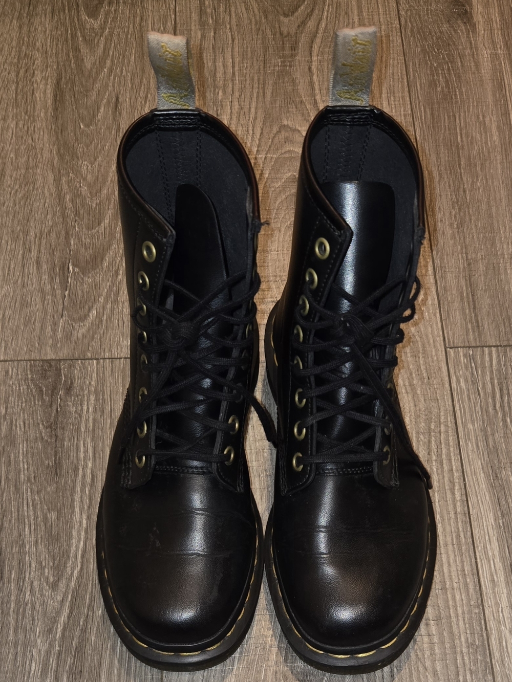 Dr. Martens 14045 Vegan Black 8 Eye Combat Boots Women’s US 7 EU 38 UK 5.